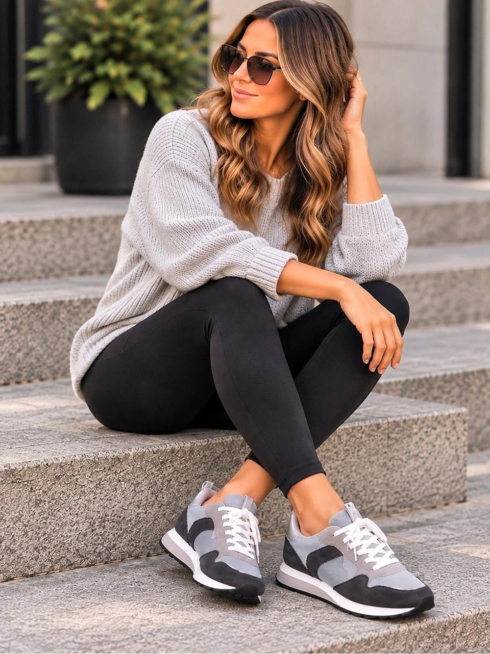 Gray & Black Sneakers US 9 / UK 7 / EU 40